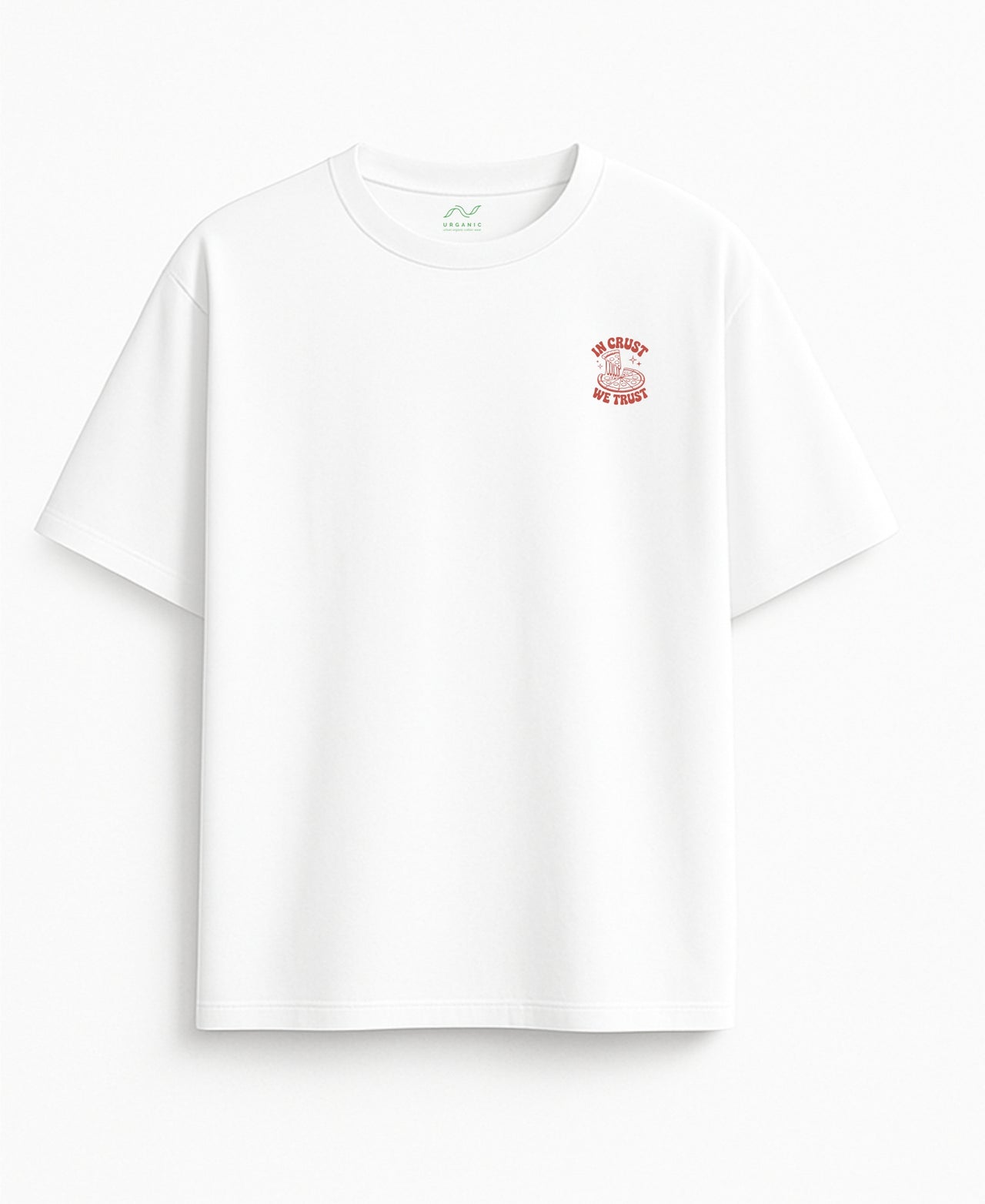 Oversized white T-shirt "Crust"