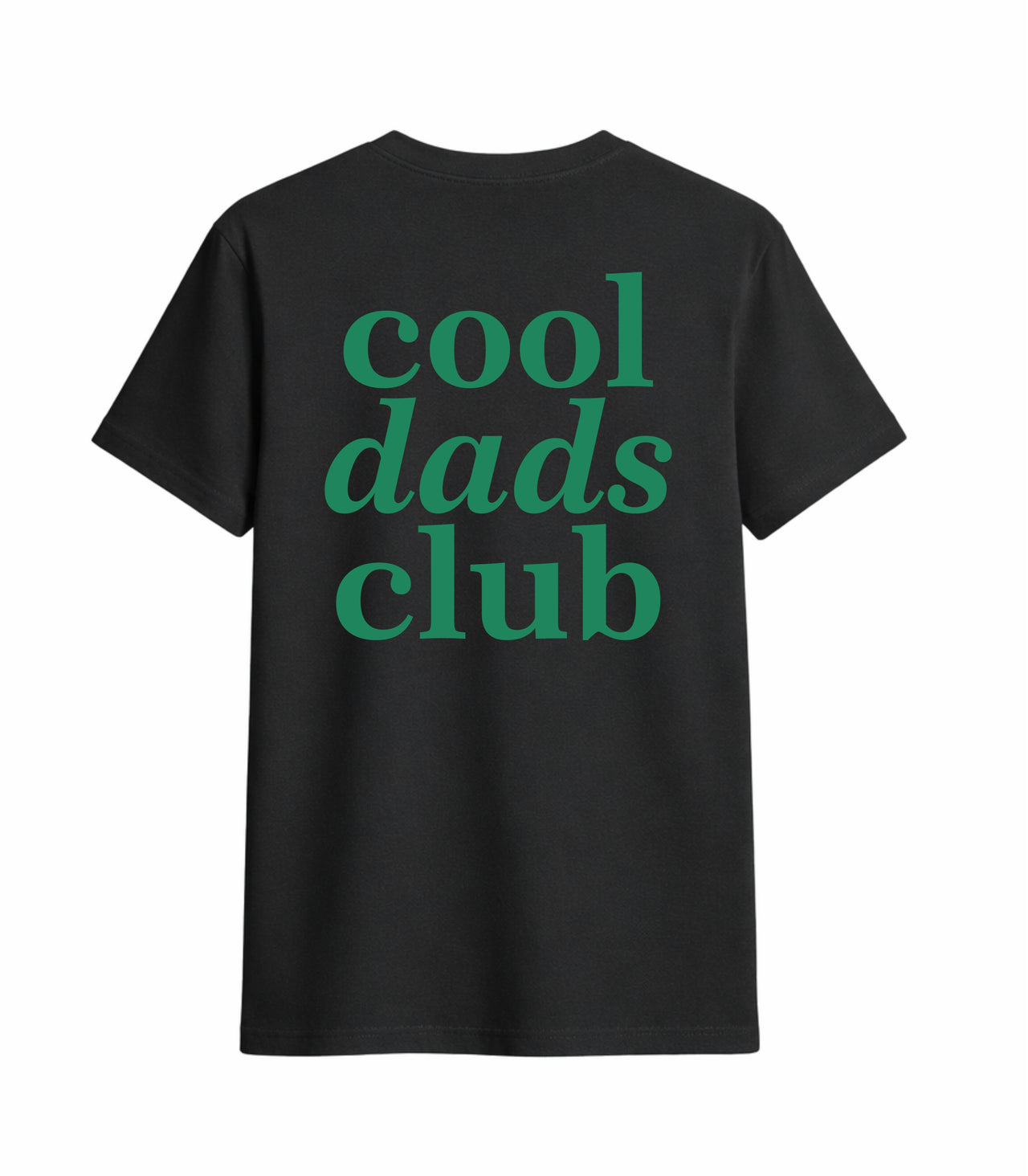 JUODI KLASIKINIAI MARŠKINĖLIAI "COOL DADS CLUB"
