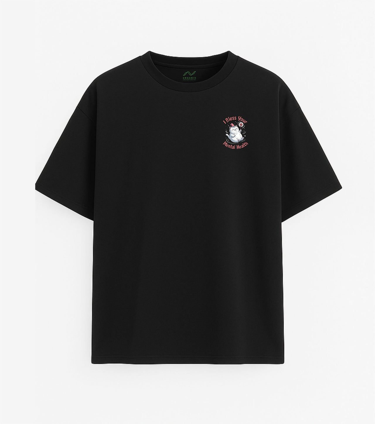 OVERSIZE JUODI MARŠKINĖLIAI "Bless"