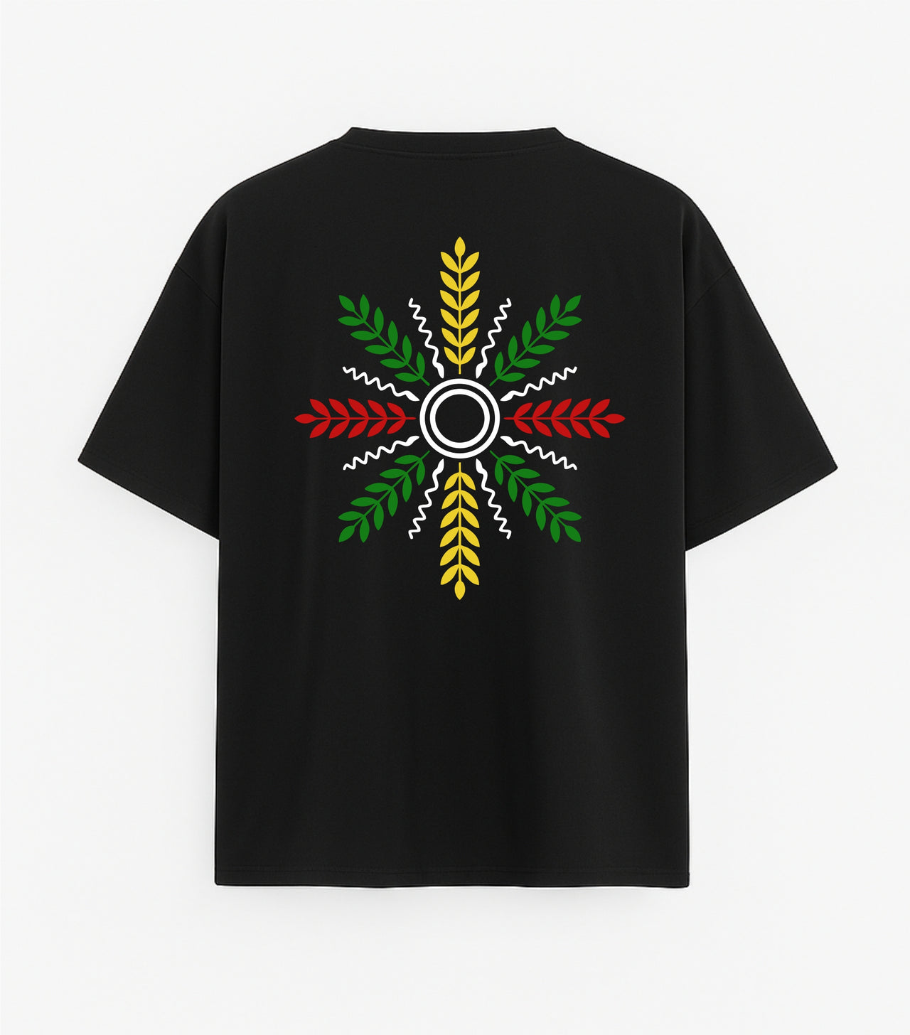 JUODI OVERSIZED MARŠKINĖLIAI "TAUTOSAKA"