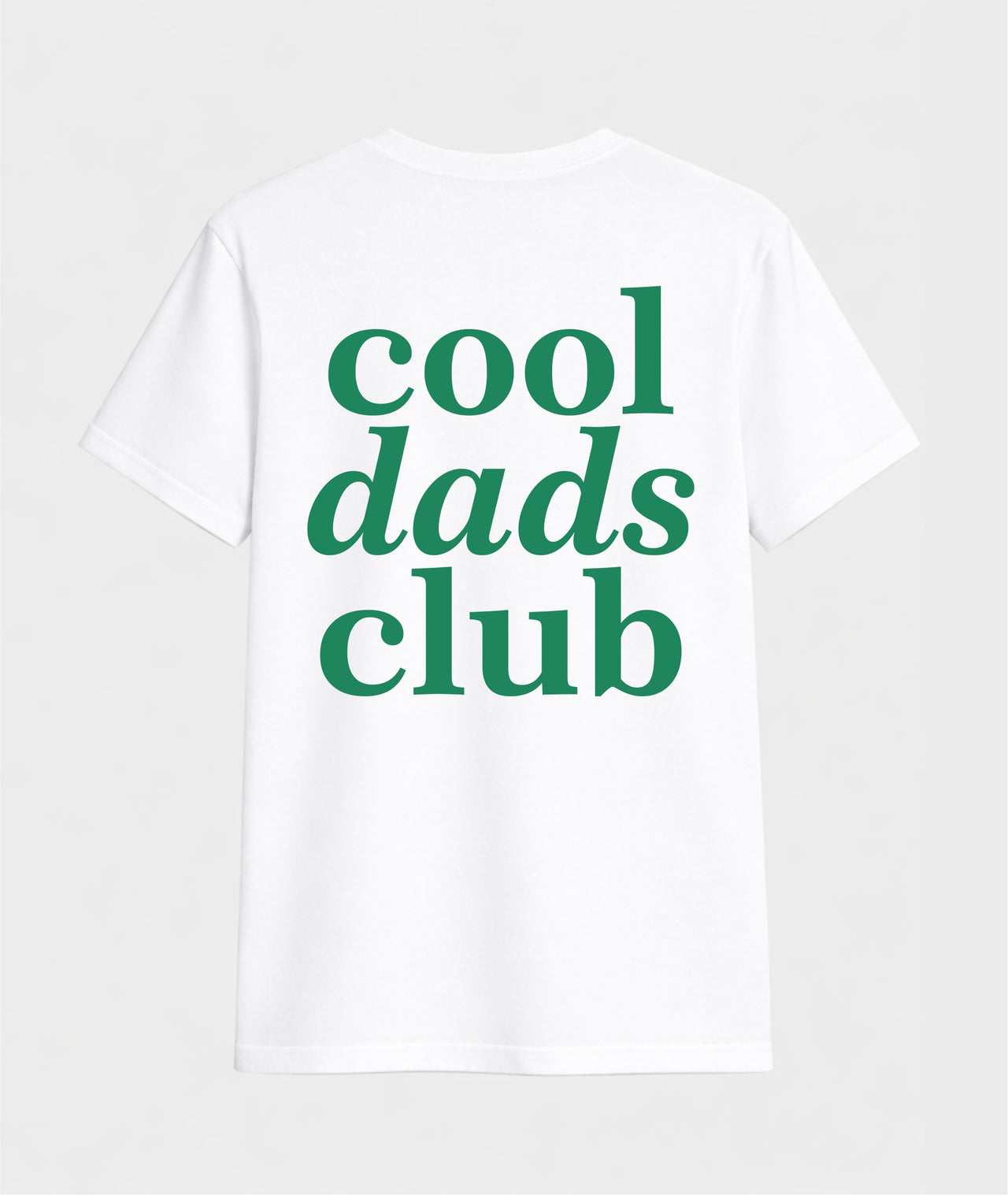 BALTI KLASIKINIAI MARŠKINĖLIAI "COOL DADS CLUB"