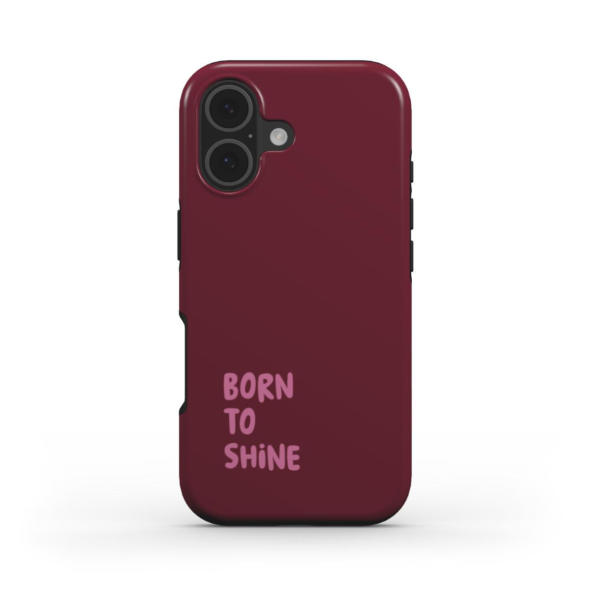 Tvirtas telefono dėklas "Born to shine"