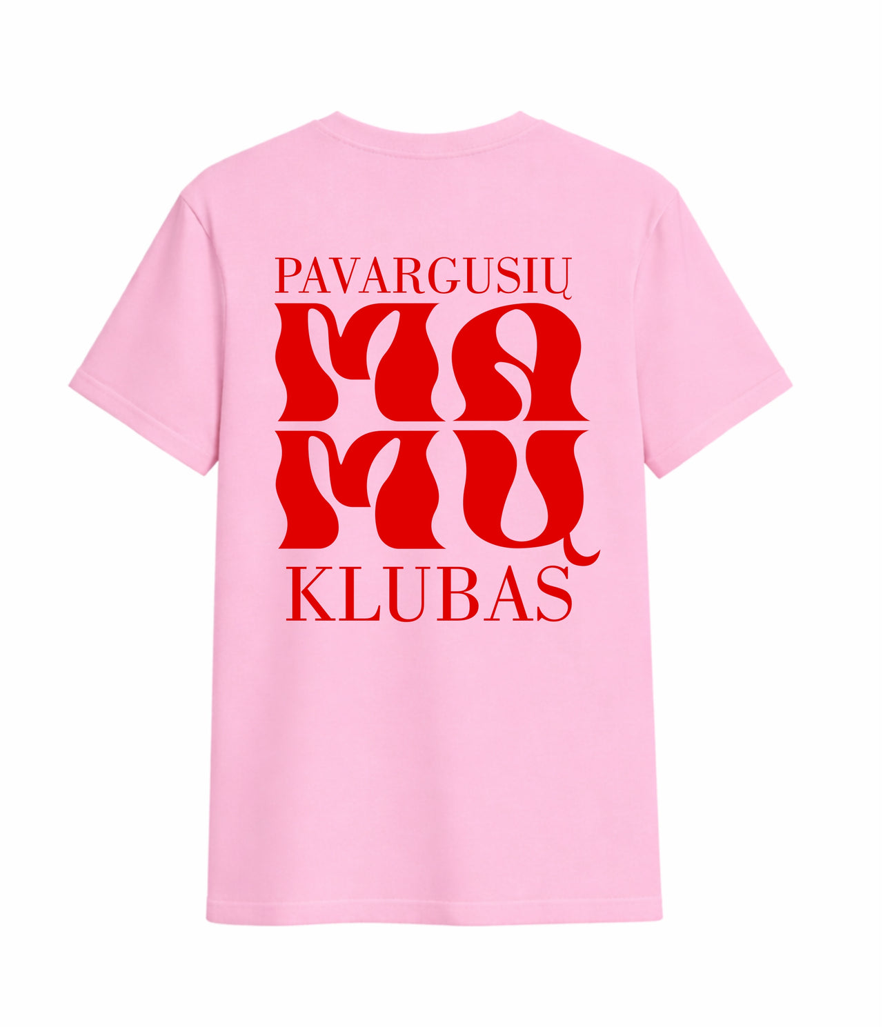 ROŽINIAI KLASIKINIAI MARŠKINĖLIAI "PAVARGUSIŲ MAMŲ KLUBAS"