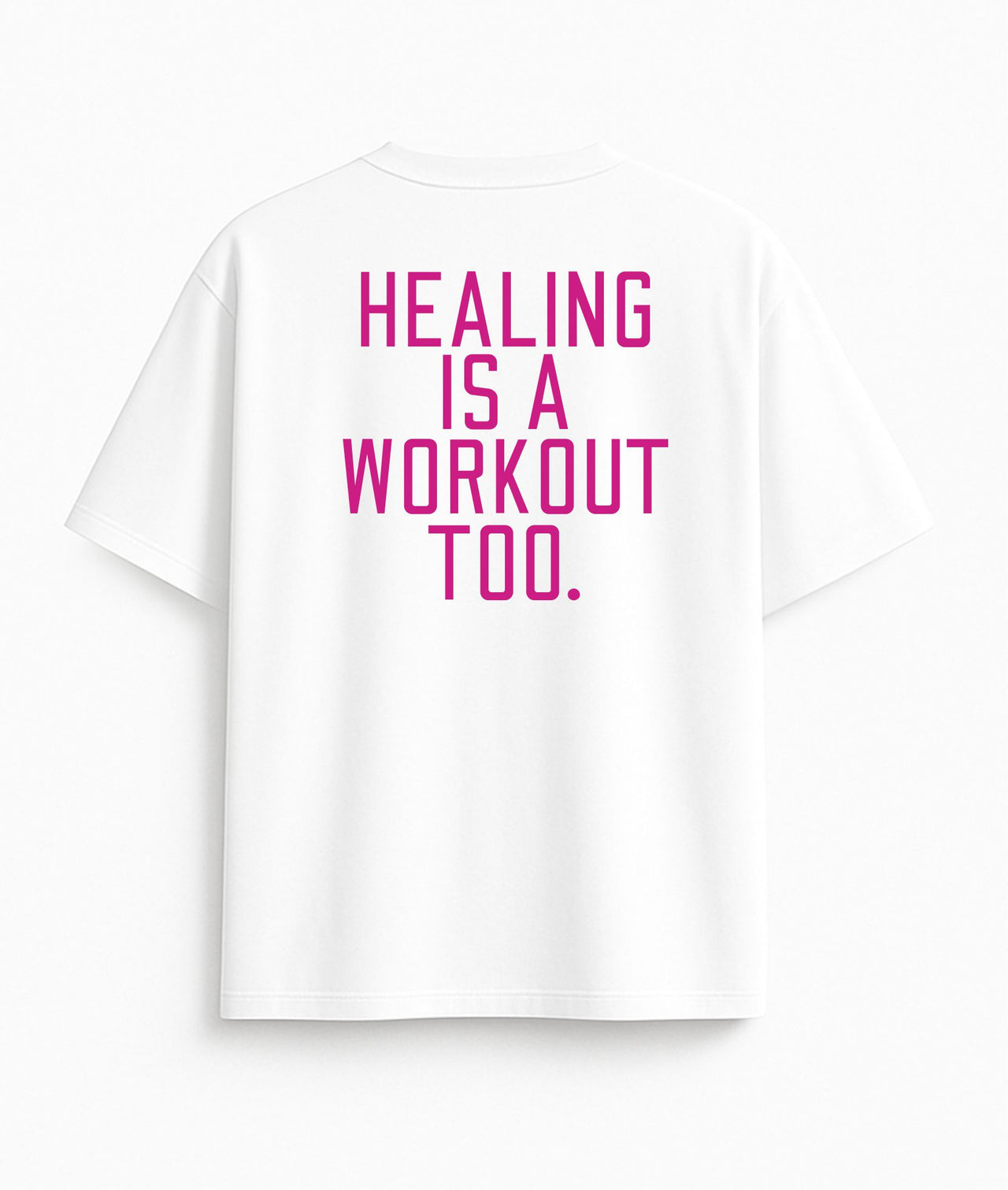 Oversized white T-shirt "Healing"