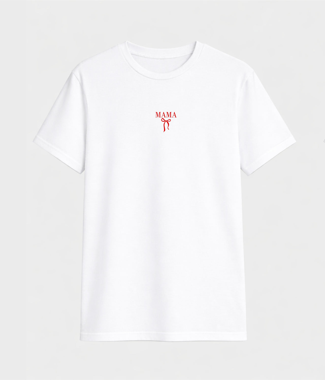 BALTI KLASIKINIAI MARŠKINĖLIAI "MAMA SU KASPINĖLIU"